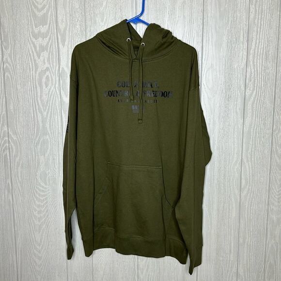 Patriot Crew Green Hoodie God,Family,Country and Freedom American Values Large‎ - Picture 1 of 5